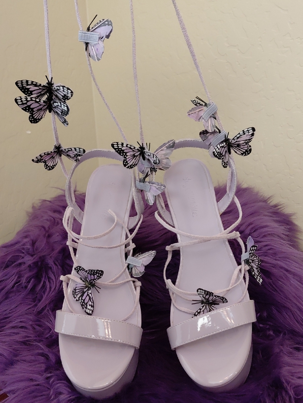 DOLLSKILL Sugar Thrillz SZ.11 Lavender Butterfly Platform Sandals